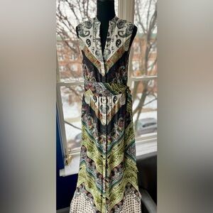 Alice + Olivia Chevron Paisley Maxi Dress